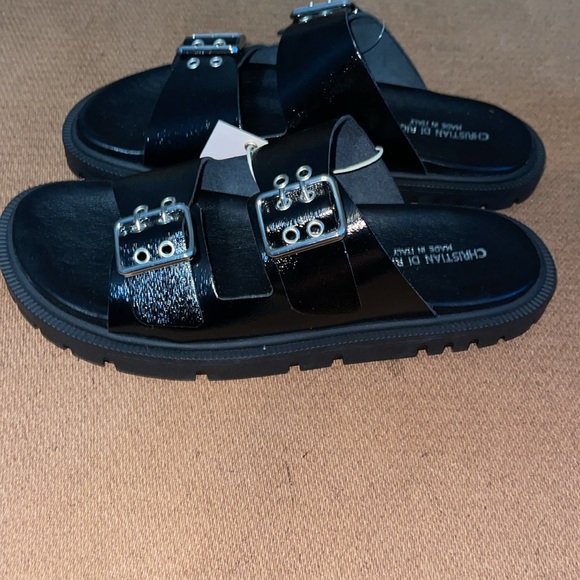 Christian Di Riccio black Sandals NWT - Picture 4 of 5